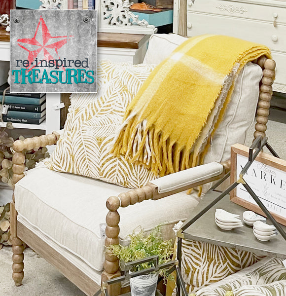 Spindle Chair in French Linen