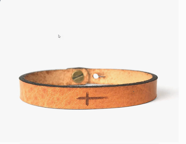 Cross Thin Leather Bracelet