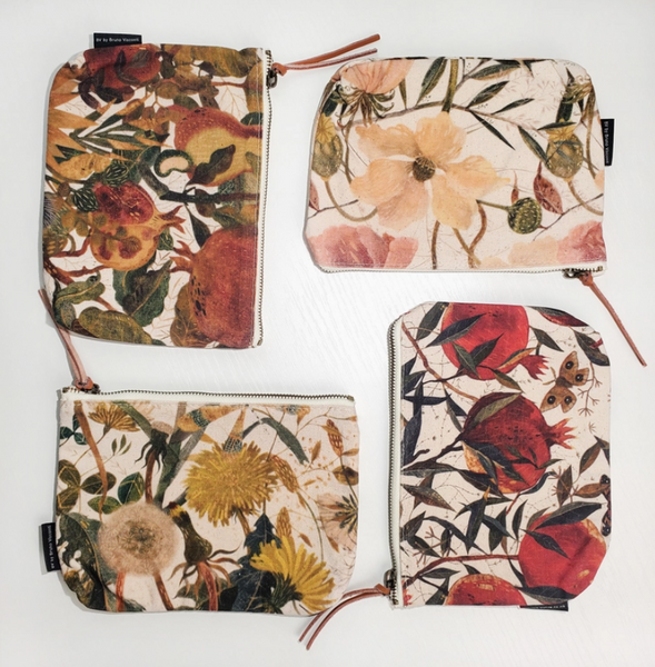 Vintage Print Pouches