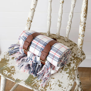 Carry Along Throw - Red, White, and Blue Plaid